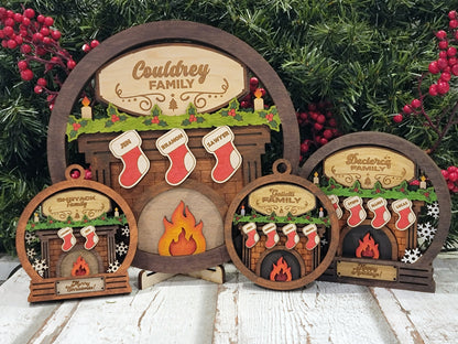 Fireplace Ornaments - Personalization Available