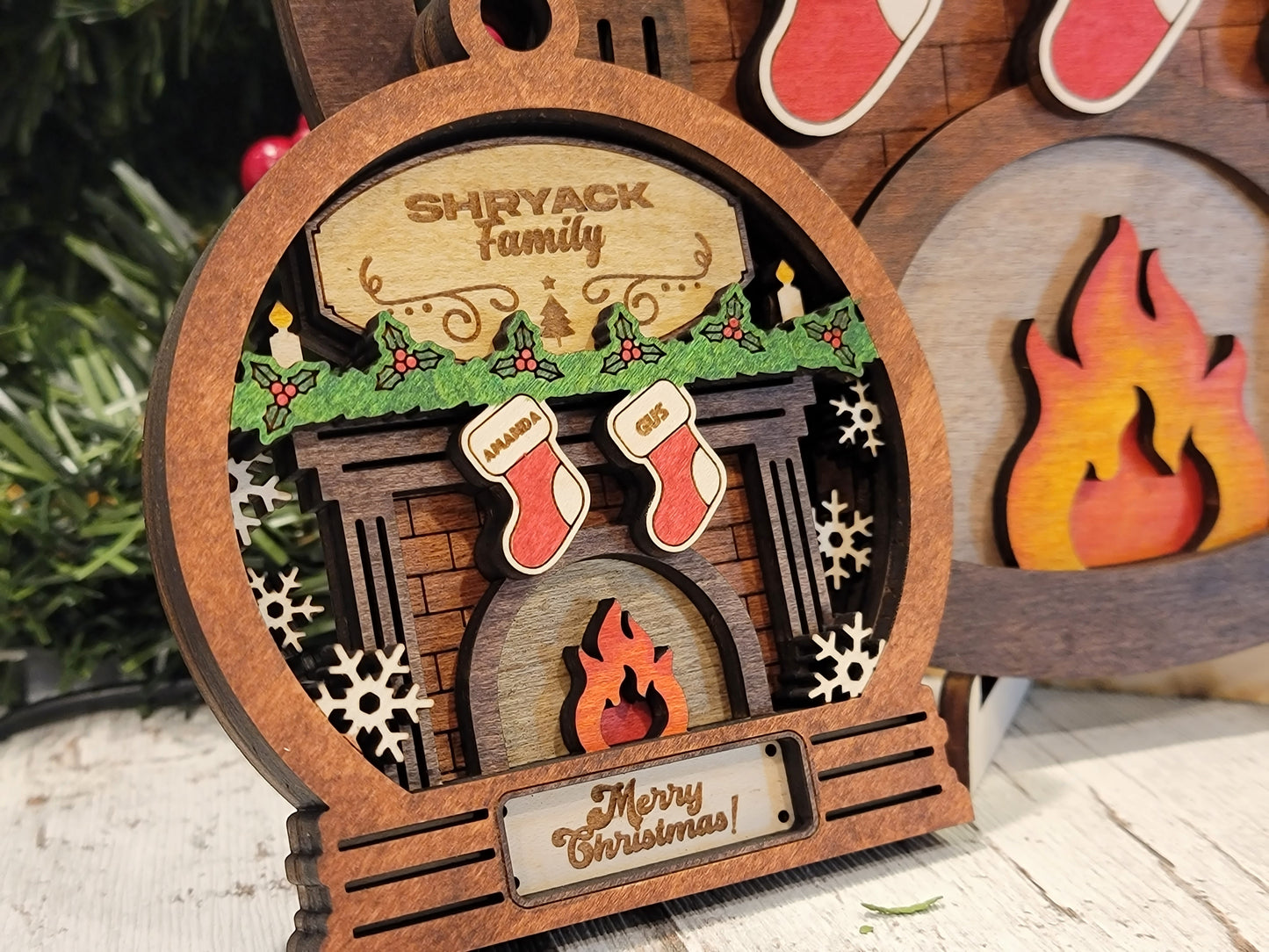 Fireplace Ornaments - Personalization Available